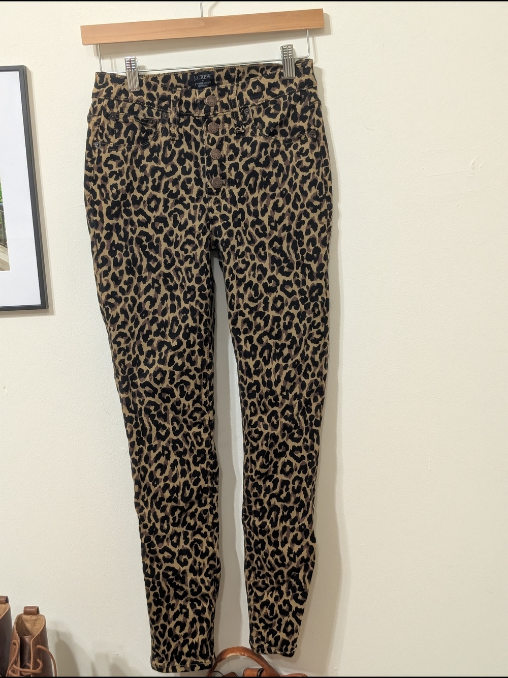 J.Crew High-Rise Skinny Jeans in Leopard Print